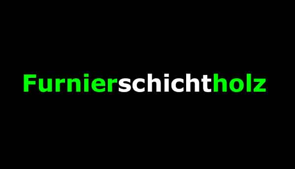 Schriftzug Furnierschichtholz